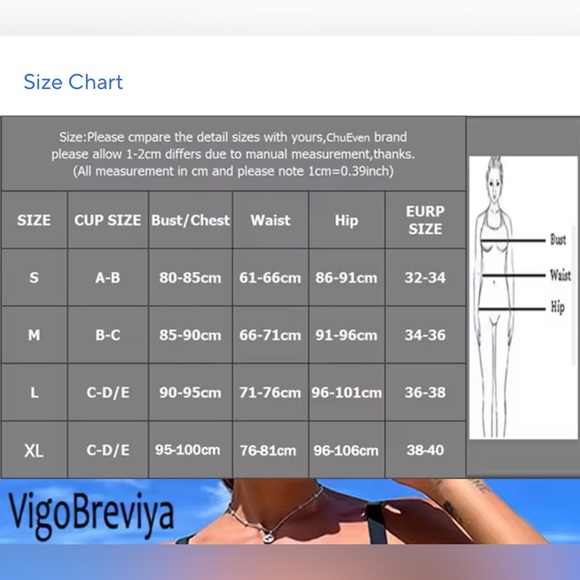 New Shein  2 Piece Swimwear Strapped Push UP One Piece Swimsuit - Picture 12 of 16